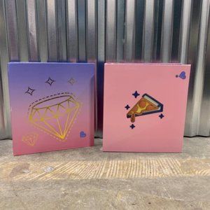 New Lot of 2 More Than Magic Light Up 1.5" Pizza Diamond Jewel 3 Ring Binder